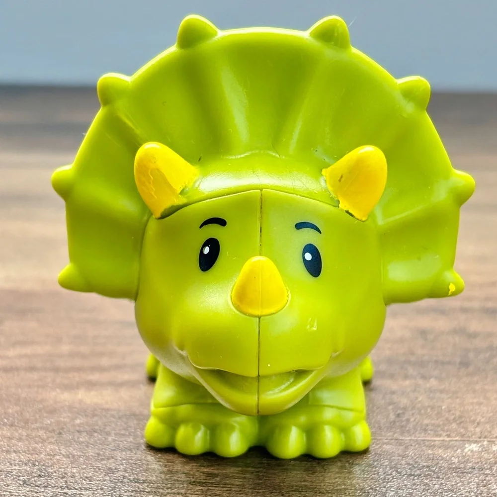 Fisher Price Little People Replacement Triceratops Green Dinosaur Figure Playset